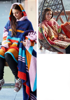 PONCHO PLAID VILLAGE 70X110 Tellini S.r.l. Ingrosso Abbigliamento