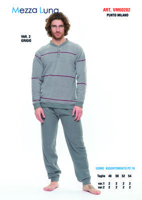 HERREN-PYJAMAS M/L VM60202 Tellini S.R.L. Großhandelskleidung