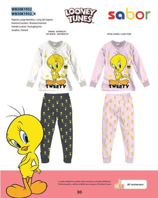 PIGIAMA BAMBINA M/L WB50K1932 Tellini S.r.l. Ingrosso Abbigliamento