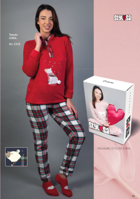 PIGIAMA SERAFINO DONNA M/L Z319C Ingrosso STYLOSA Tellini S.r.l.
