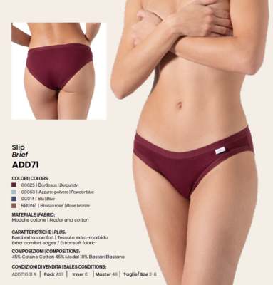 SLIP DONNA ADD71 Tellini S.r.l. Ingrosso Abbigliamento