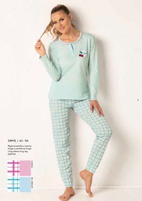PIGIAMA SERAFINO DONNA M/L CH15 Ingrosso Intimo Tellini S.r.l.