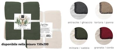 COPERTA SOFTCOTTON BICOLORE 150X200 Tellini S.r.l. Ingrosso Abbigliamento