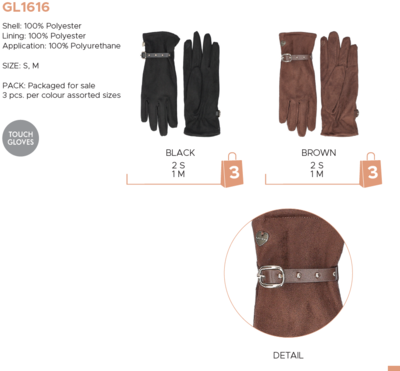 GUANTO DONNA GL1616 Tellini S.r.l. Ingrosso Abbigliamento