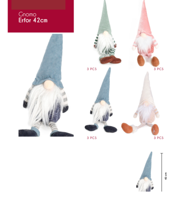 PUPAZZO GNOMO ERFOR 42CM Ingrosso LOVELY HOME Tellini S.r.l.