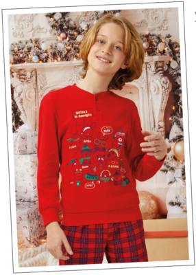PIGIAMA NATALE BAMBINO M/L GP4091 Ingrosso IL GRANCHIO Tellini S.r.l.