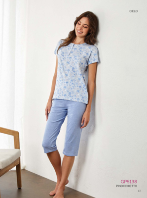 PIGIAMA PINOCCHIETTO DONNA M/M GP5138 Tellini S.r.l. Ingrosso Abbigliamento