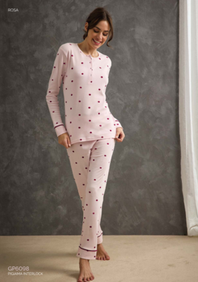 PIGIAMA DONNA M/L GP6098 Tellini S.r.l. Ingrosso Abbigliamento