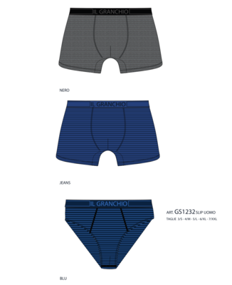 TRIS SLIP UOMO GS1232 Tellini S.r.l. Ingrosso Abbigliamento