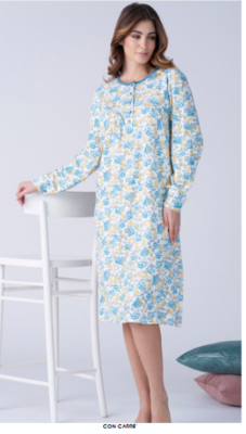 CAMICIA NOTTE DONNA M/L KF9024 Tellini S.r.l. Ingrosso Abbigliamento