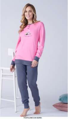 PIGIAMA SERAFINO DONNA M/L KF9065 Tellini S.r.l. Ingrosso Abbigliamento