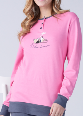 PIGIAMA SERAFINO DONNA M/L KF9065 Tellini S.r.l. Ingrosso Abbigliamento