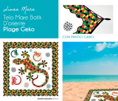 TELO MARE BATIK D'ORIENTE PLAGE GEKO 210X240 Ingrosso Tessile Casa Tellini S.r.l.