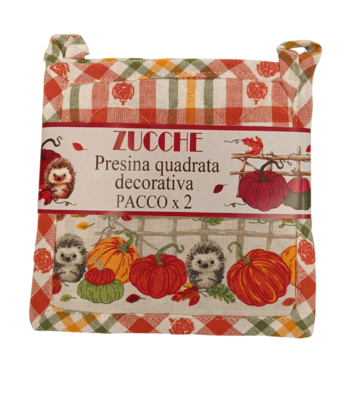 SET PRESINA 2PZ ZUCCHE QUAD Ingrosso Tessile Casa Tellini S.r.l.