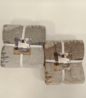 COPERTA SOFTCOTTON JACQUARD WOOD 150X200 Ingrosso Tessile Casa Tellini S.r.l.