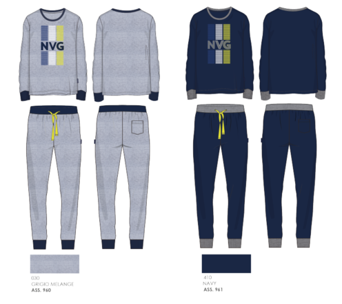La-V Pigiama Due Pezzi Per Ragazzo – Grigio, Taglia 128/134 Cm – 92% Cotone Morbido - 3